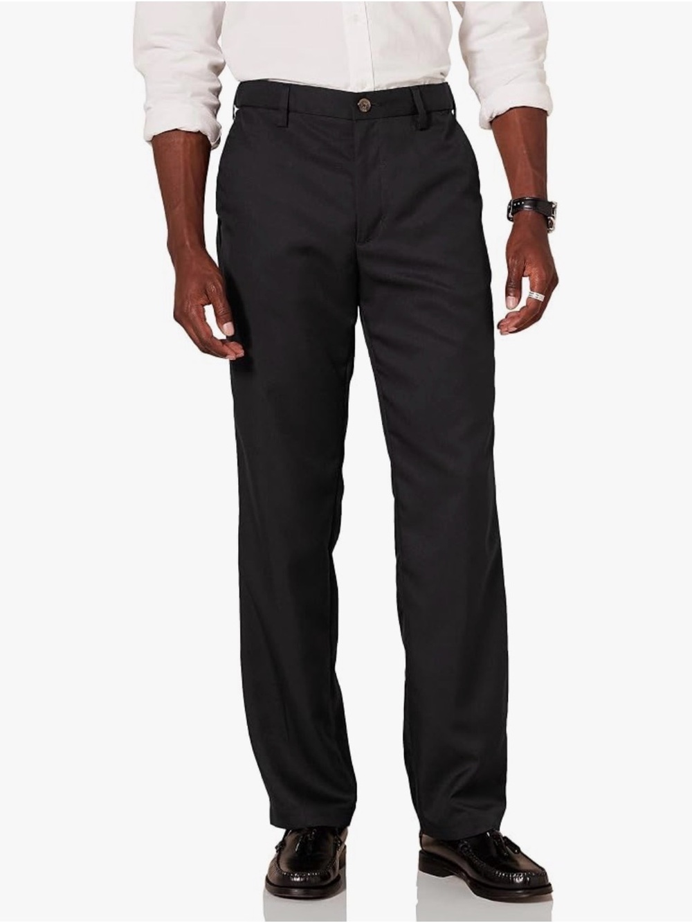 Amazon Essentials Men's Black Straight-Leg Chinos